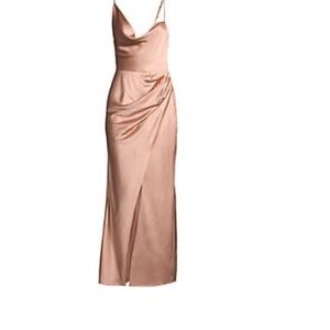 Significant Other Aria Gathered Satin gown , size 12, Blush
